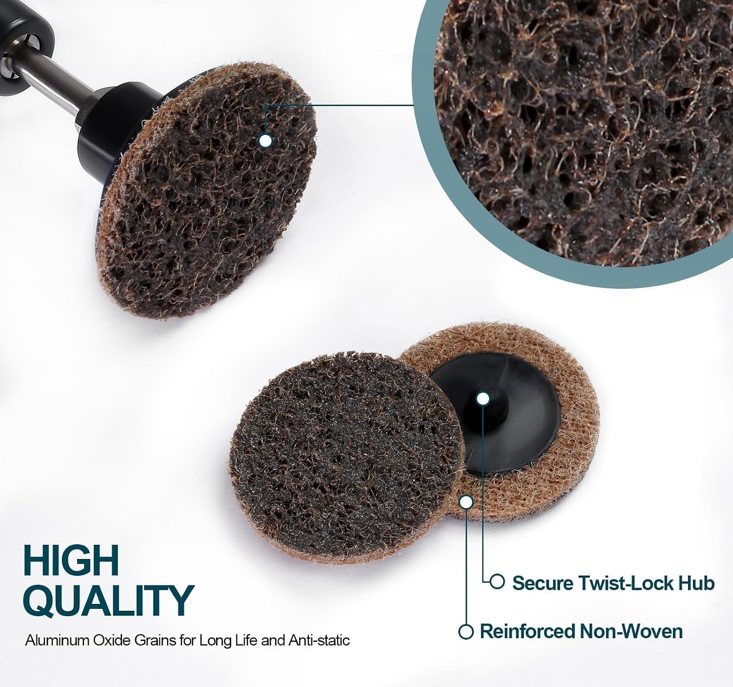 High-Performance 2-Inch Sanding Discs – Fine, Medium, Coarse Grits Included