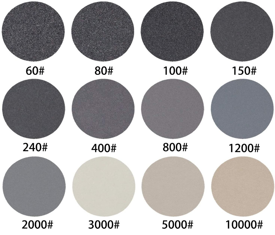180pcs 1 Inch 60 to 10000 grit Wet/Dry Hook and Loop Sanding Discs+baking pad