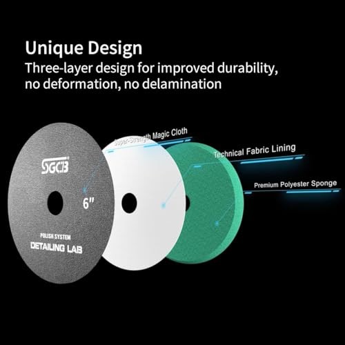 Pro 5″ DA Buffing Polishing Pad Buffer Pads 4Pcs Coarse to Fine for 5 5″ Set