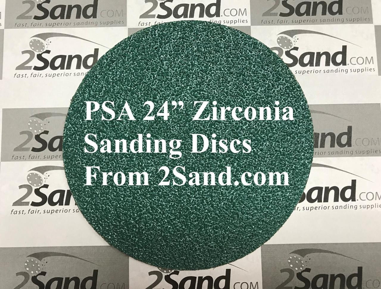 2SAND 24 inch PSA Zirconia Floor Sanding Discs 10 Pack Choose Grit