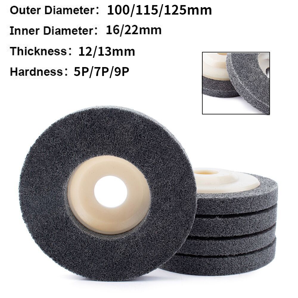 Nylon Fiber Polishing Wheel Non Woven Abrasive Disc For Angle Grinder Metal 3pcs