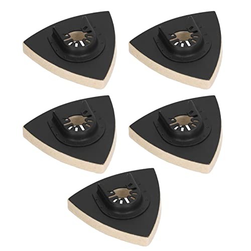 5PCS Triangular Wool Polishing Pad 3.1 Inch Felt Polishing Pads with Alloy