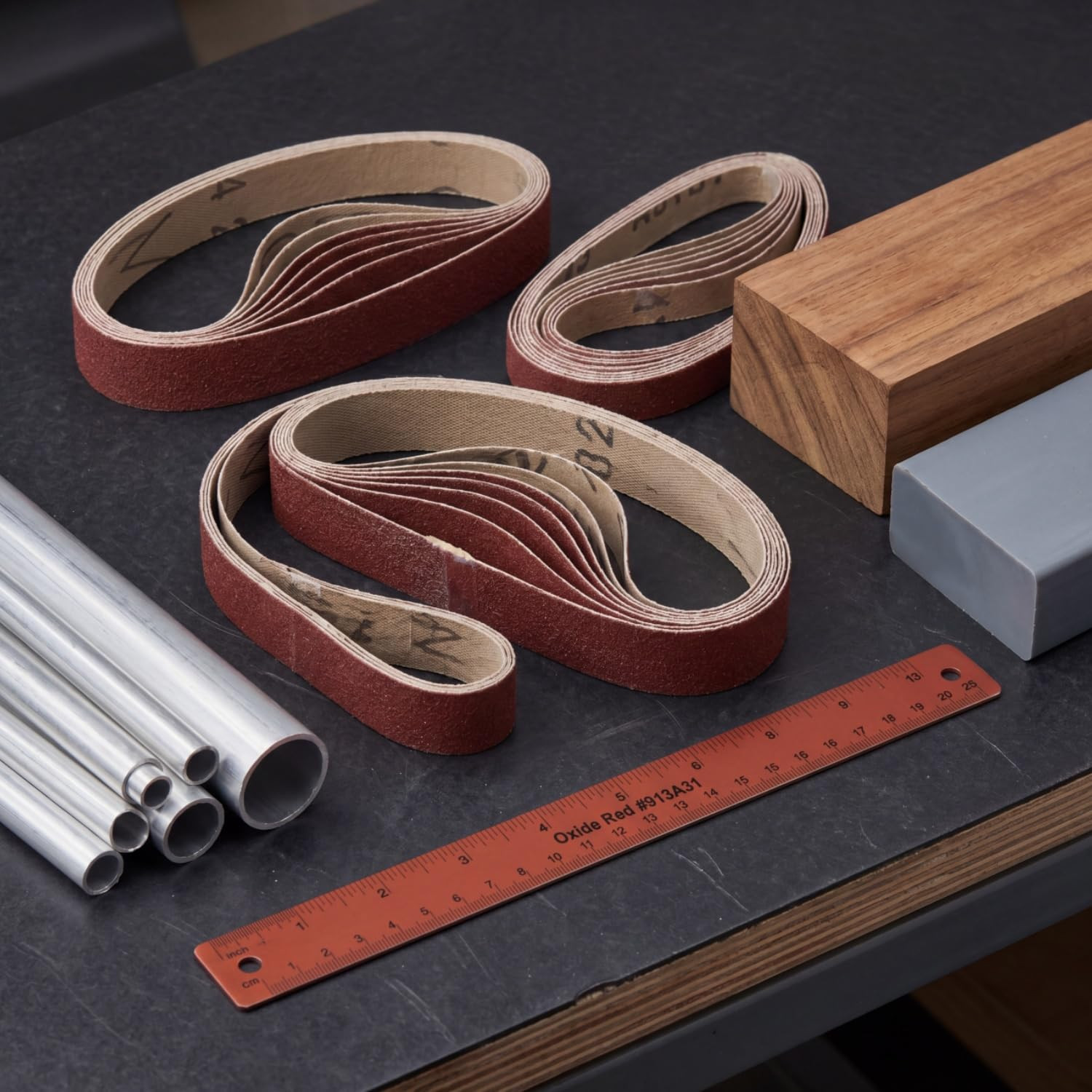 1/2 X 18 Inch Sanding Belts 36 Pack – 6 Each of 40/80/120/180/240/400 Grit | Alu