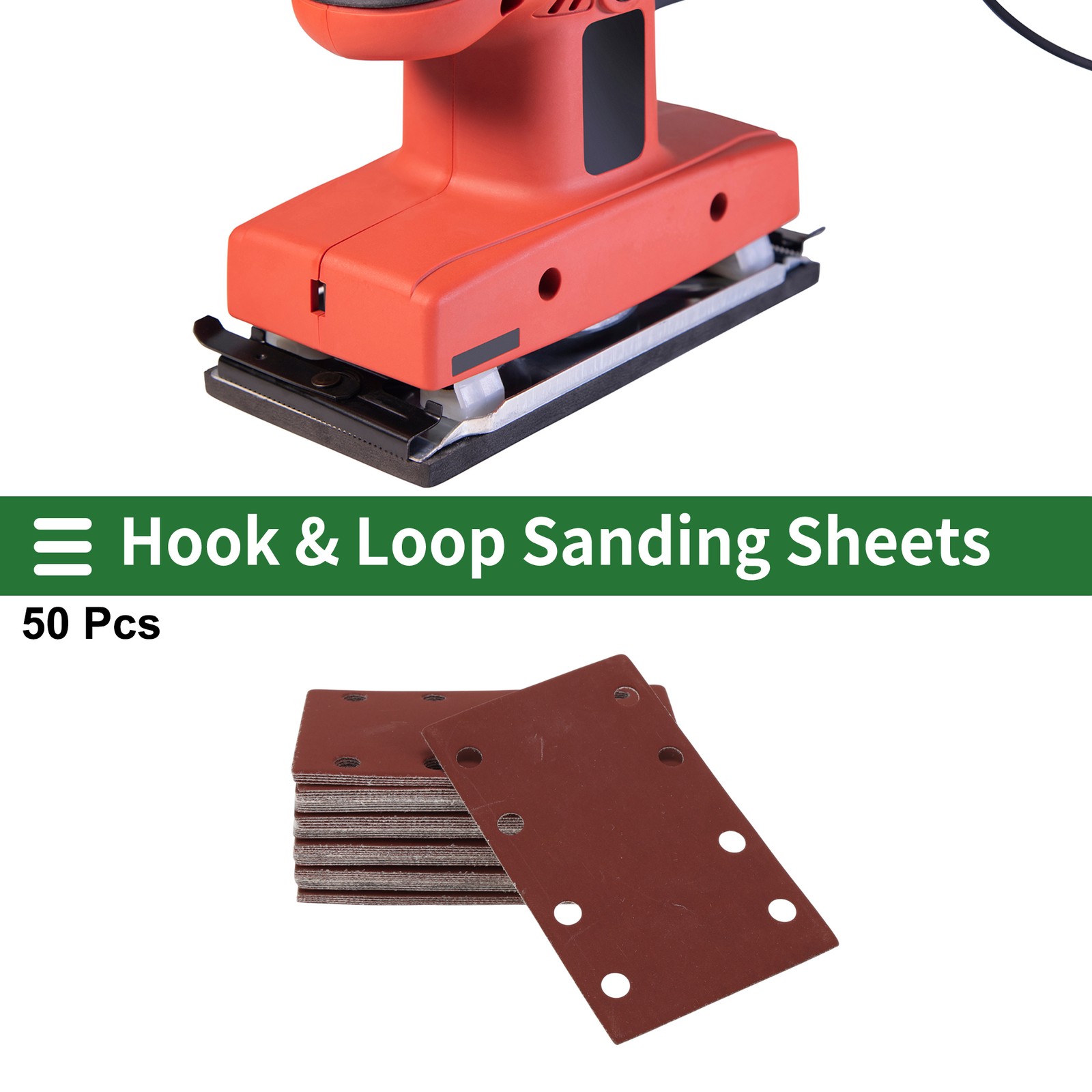 Sandpaper 8 Hole 1500 Grit Hook and Loop Sanding Sheets Aluminum Oxide