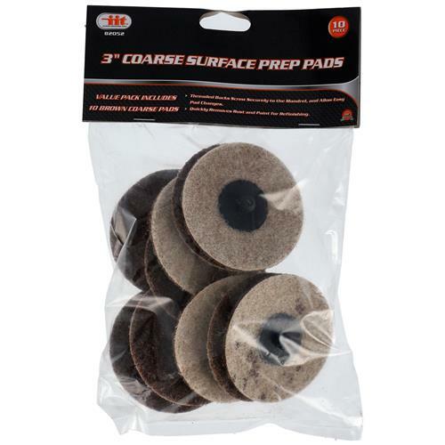 10pc 3″ Coarse Surface Prep Pads Discs 1/4″ Sanding Stripping Grinding 82052
