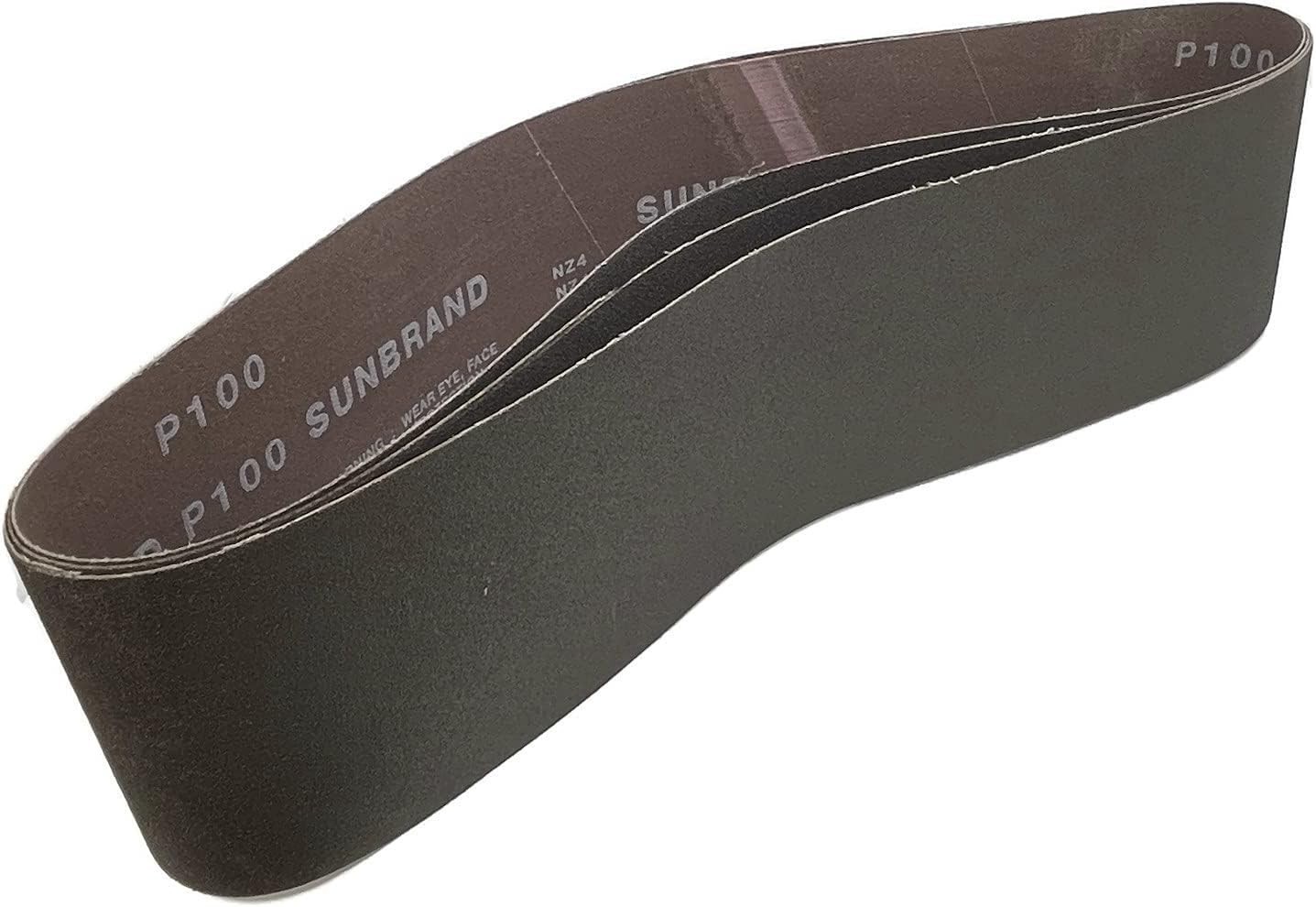 Versatile 120 Grit Sanding Belts 6″ x 48″ – Pack of 3 for Efficient Finishing