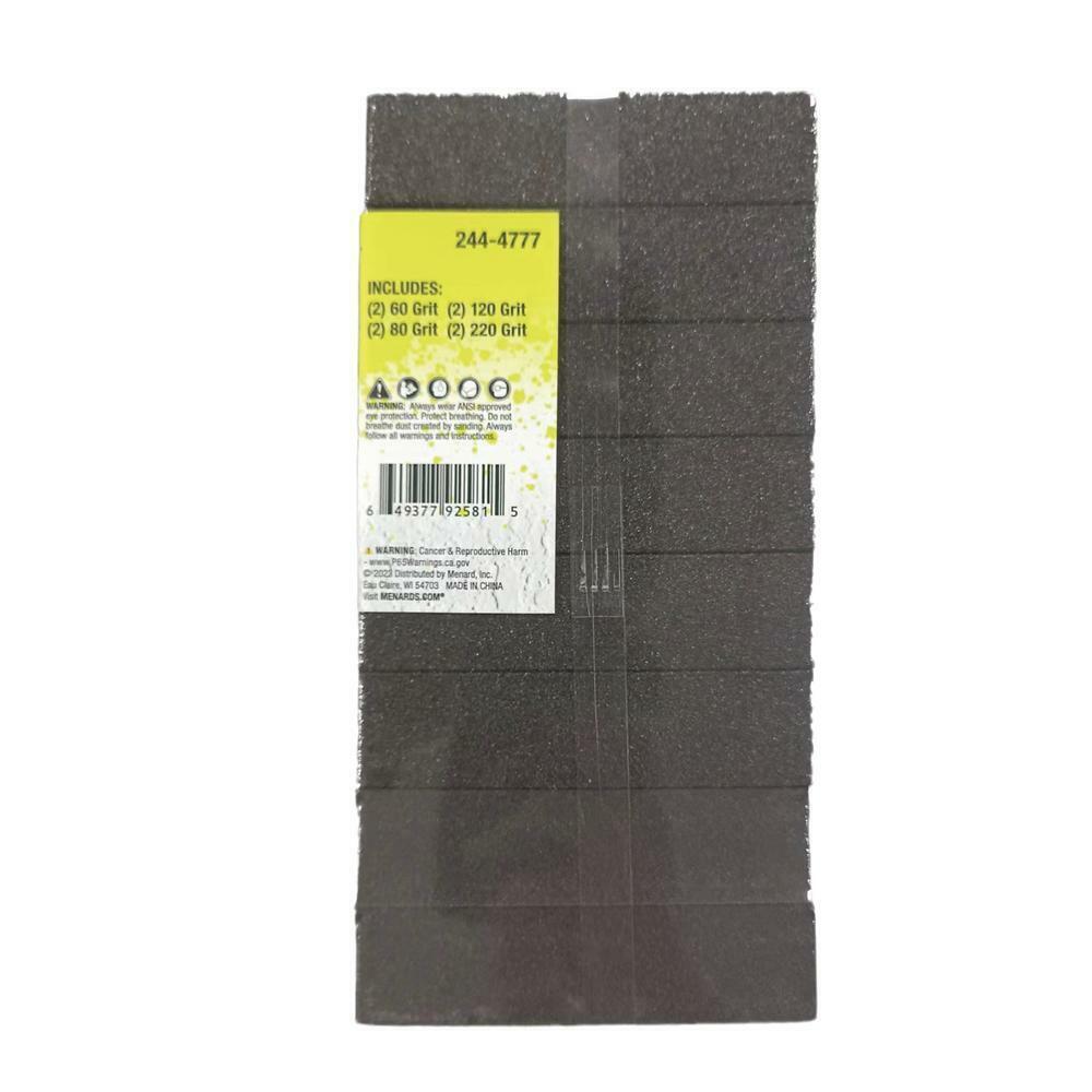 8 pack Sanding Sponge Coarse, Medium, Fine & Extra Fine Grit for Drywall, Wood +
