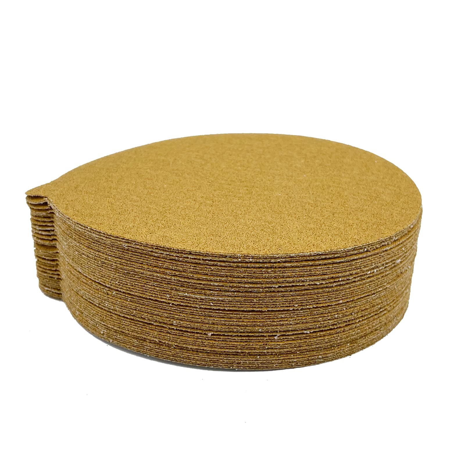 QYQRQF 80 Grit Sanding Discs, 6 Inch Sticky Back Sandpaper 6 inches, Gold