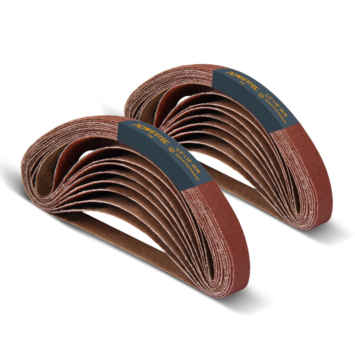 1/2 X 18 Inch Sanding Belts 40pk 60 Grit Aluminum Oxide Belt Sander Sanding Belt