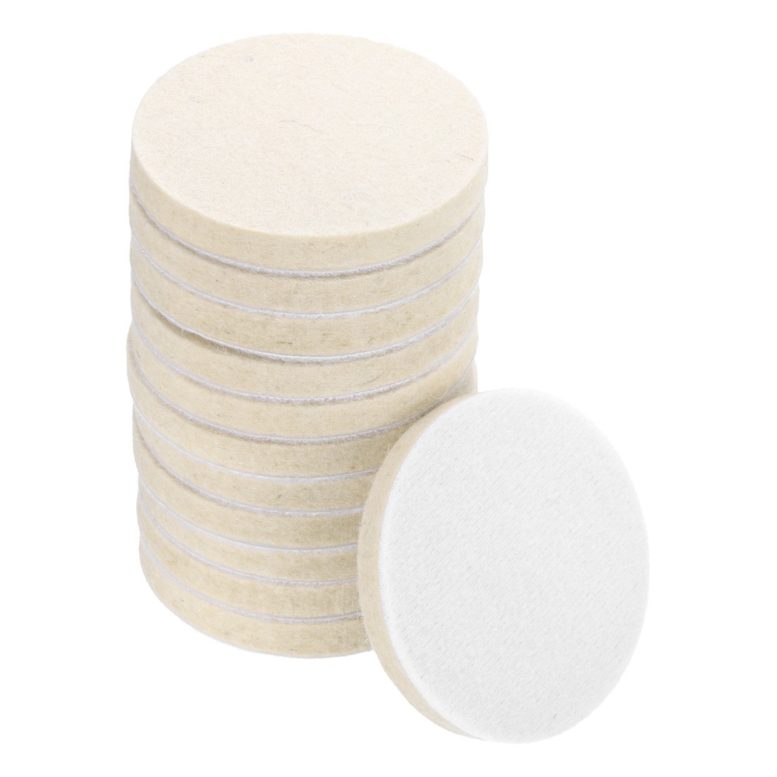 3-Inch Wool Polishing Pad Hook and Loop Buffing Wheel 12Pcs