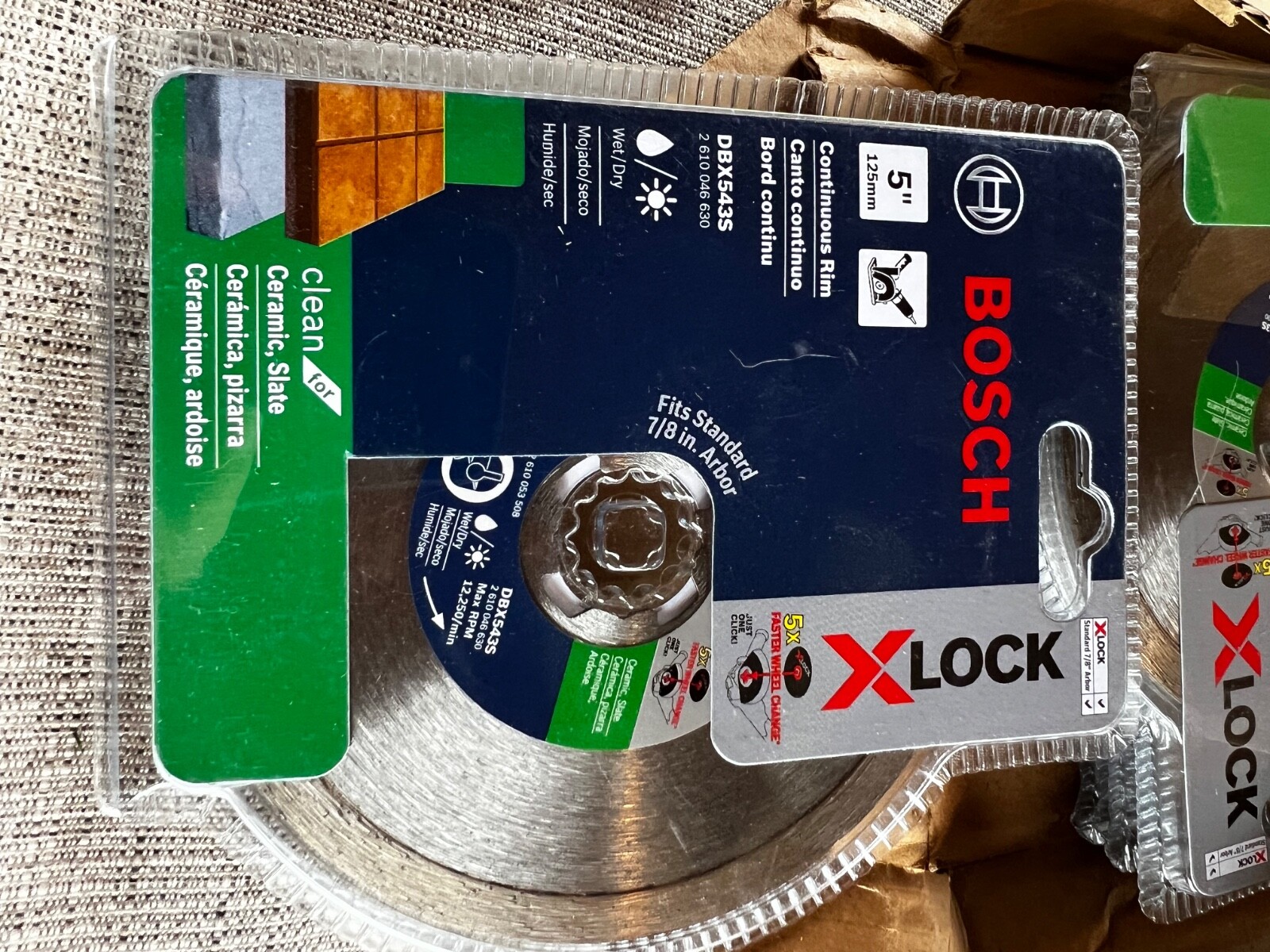 Bosch DBX543S 5” Continuous Rim Ceramic Cutting Diamond Brand New 8 Pack