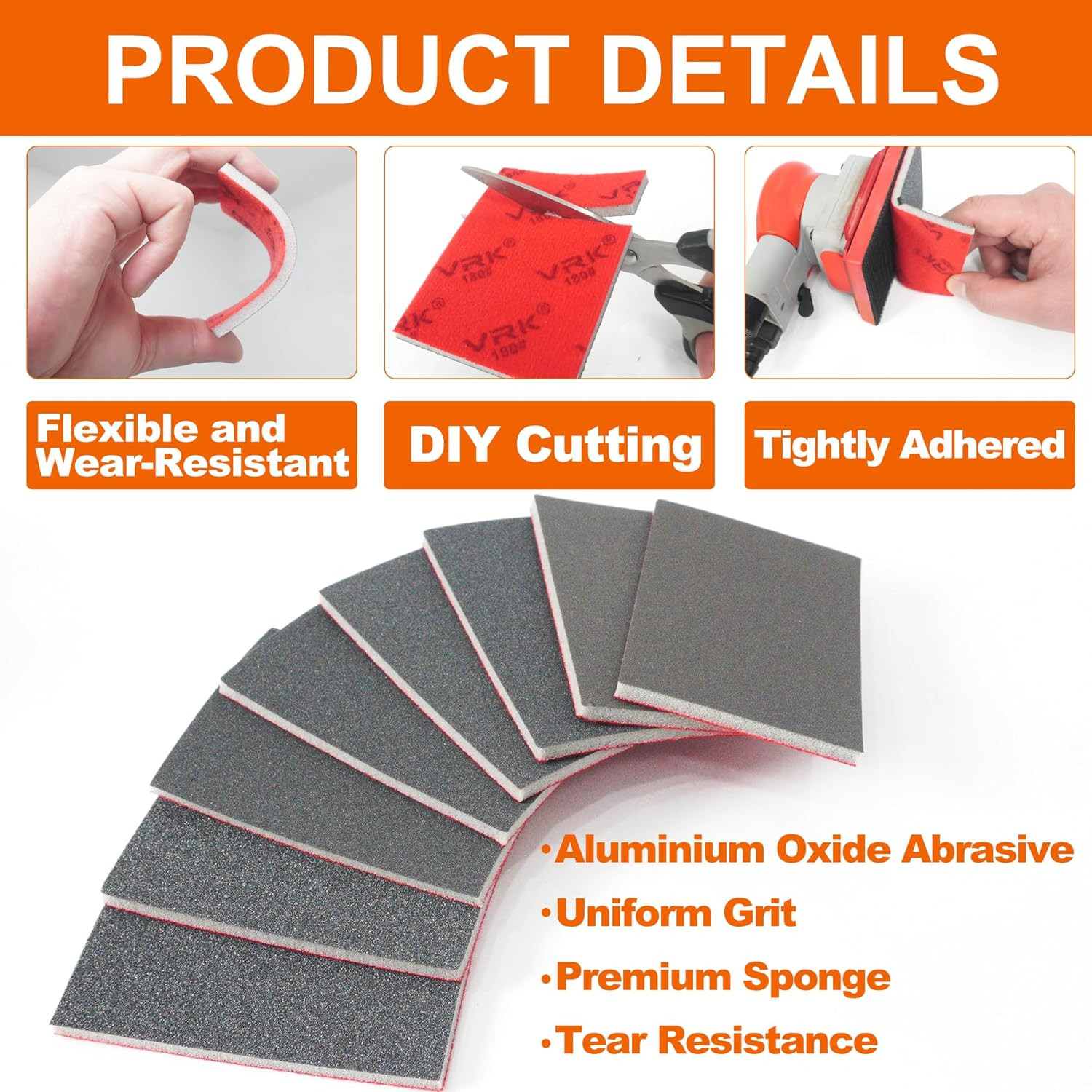 28 Pcs 180-3000 Grit Sanding Sponge,Ultra Fine Sandpaper,Soft Foam Hand Sander B