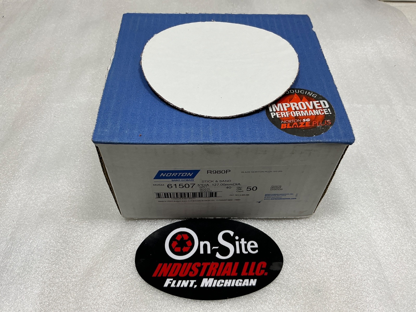 NORTON SAINT-GOBAIN R980P 61507 5″ STICK & SAND DISCS BOX OF 50
