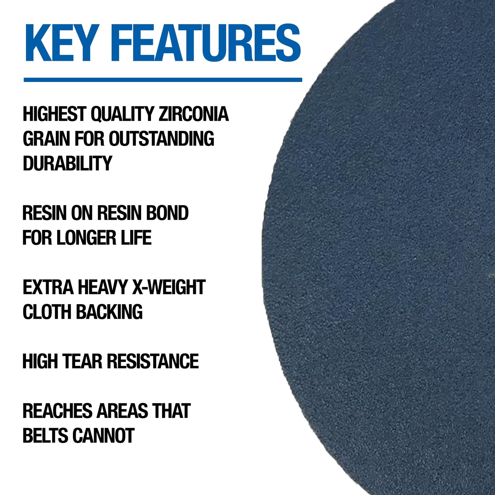 410050 Zirconia Cloth Floor Sanding Edger Disc 7×7/8 Inch Grit 50X 25 PCS