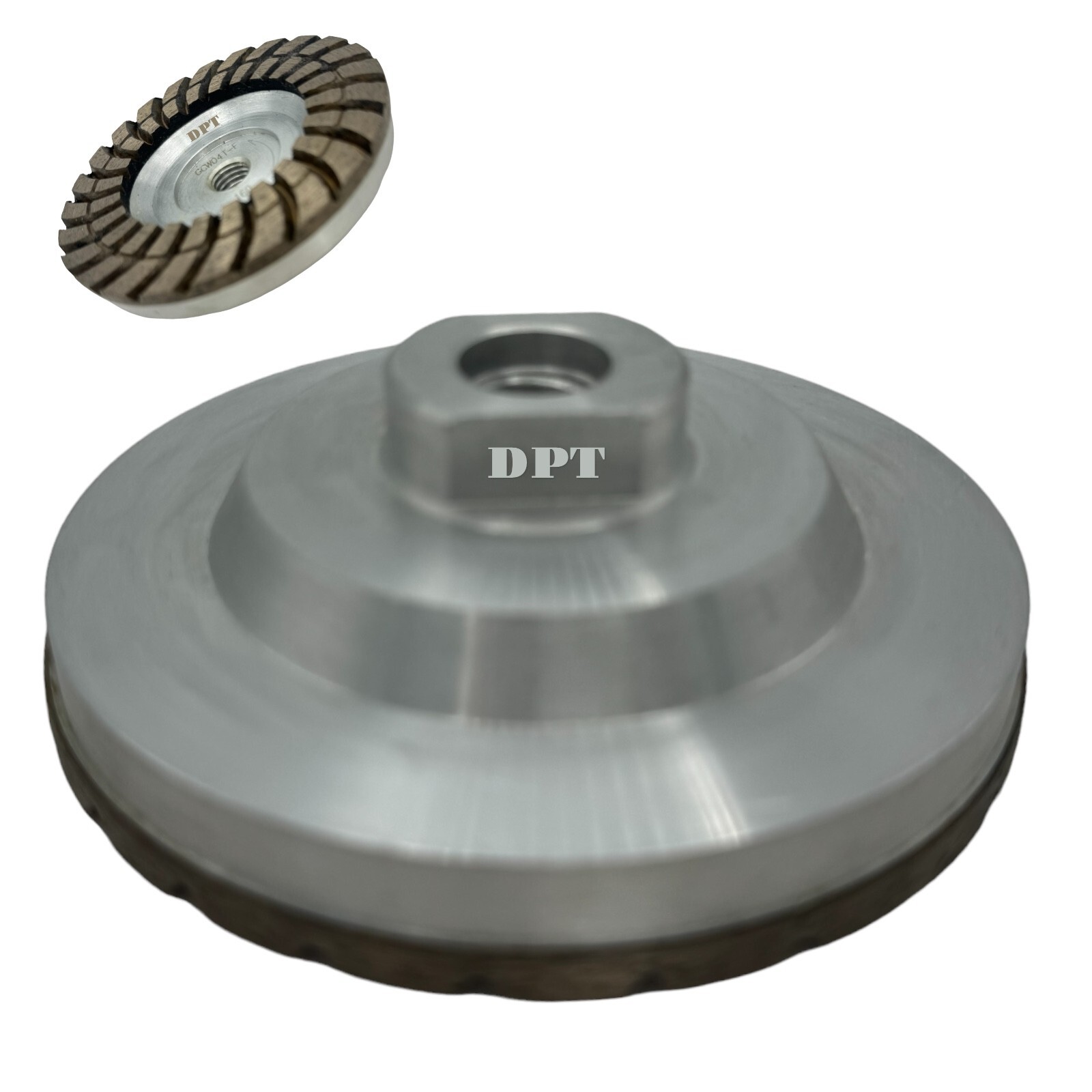 2 PK 4″ Diamond Cup Wheel Grinding Concrete and Masonry 5/8″-11 Thread 24 Segs
