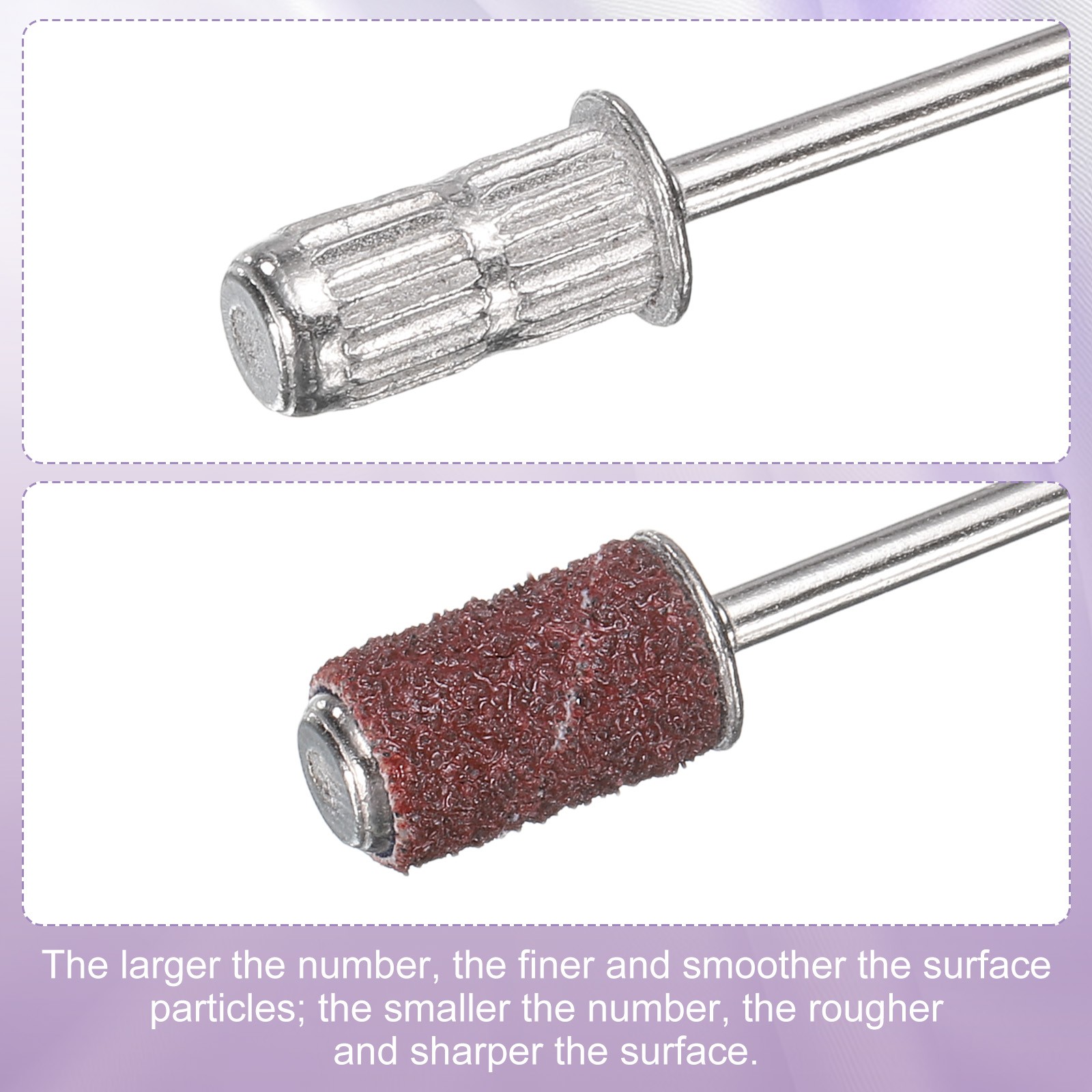 211pcs Small Sanding Band 80/120/180 Grit for Nail Bit with 2.35mm Mandrel Brown
