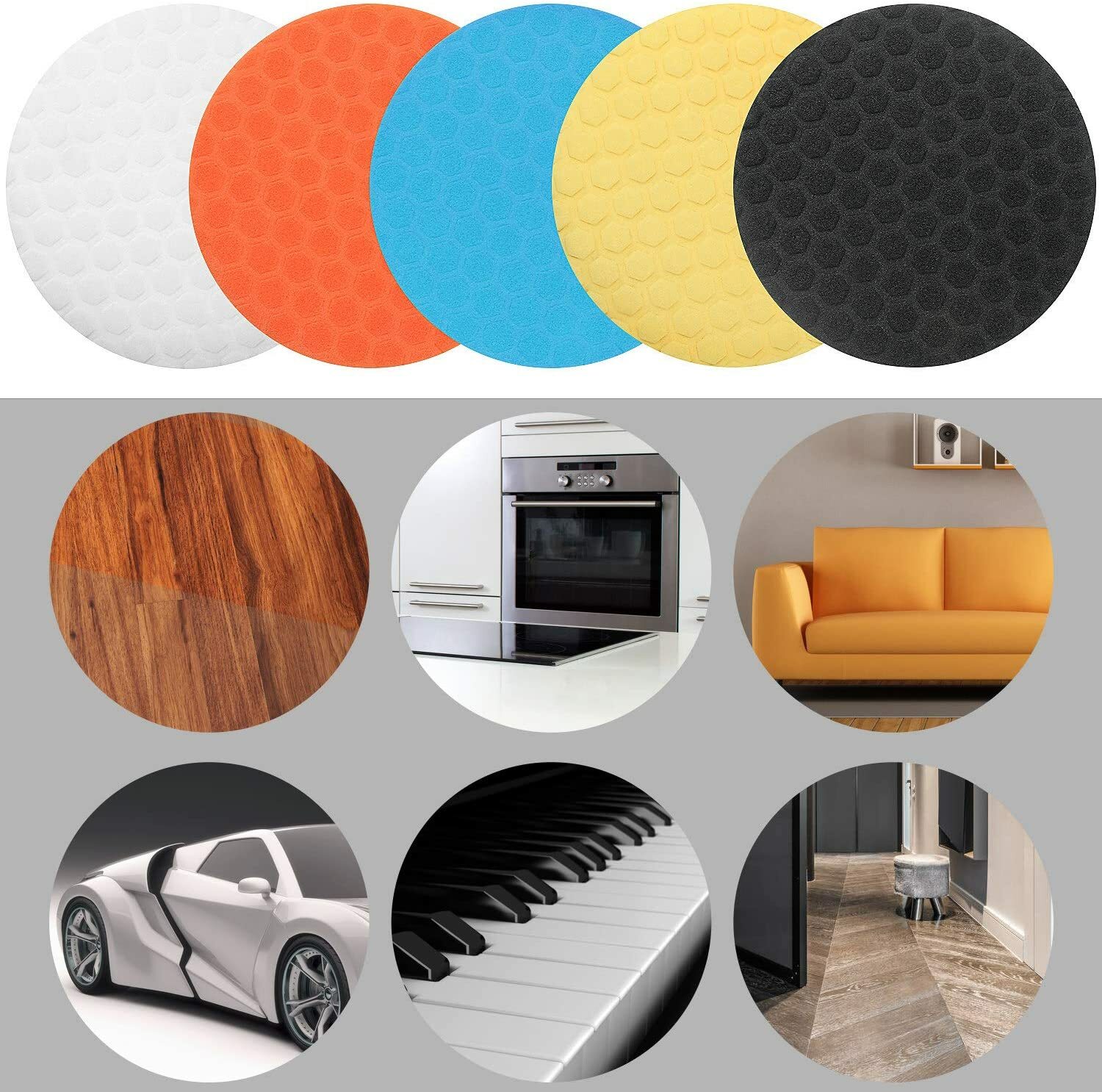 Polishing Pads 5 inch Car Waxing Polish Foam Kit Buffer Polisher Buffing Wheel