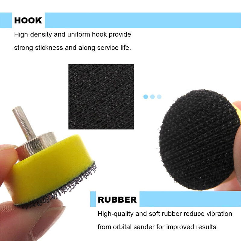 1″ 25mm Hook&Loop Backing Pad Plate 3mm Shank for Sanding Polishing Sander Disc