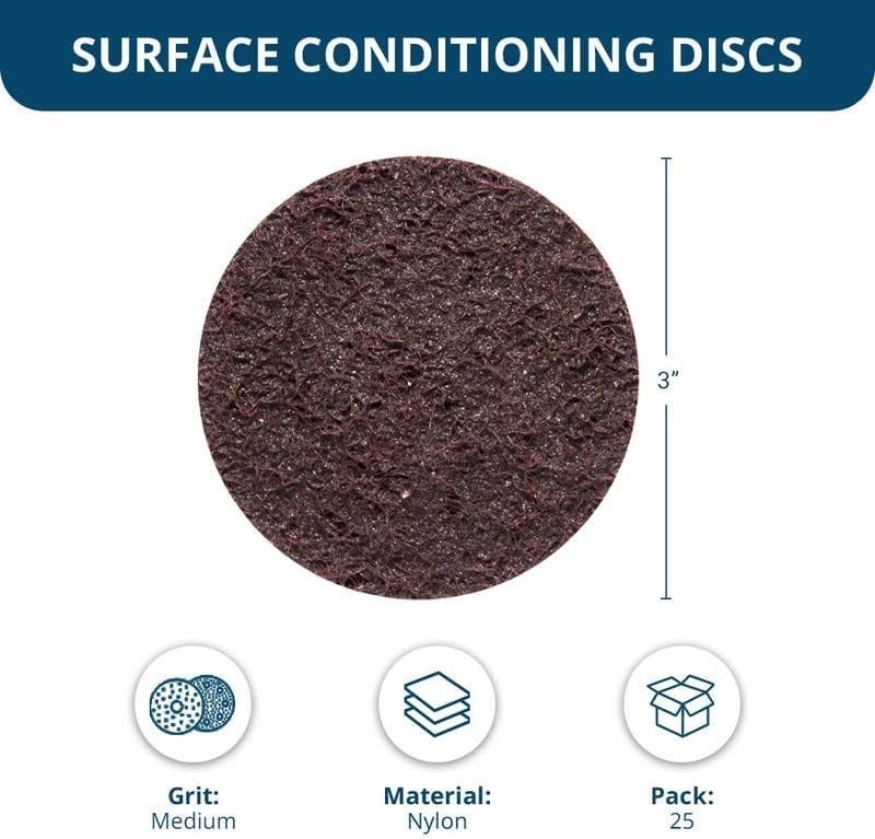 Medium Grit Surface Conditioning Discs – 25 Pack