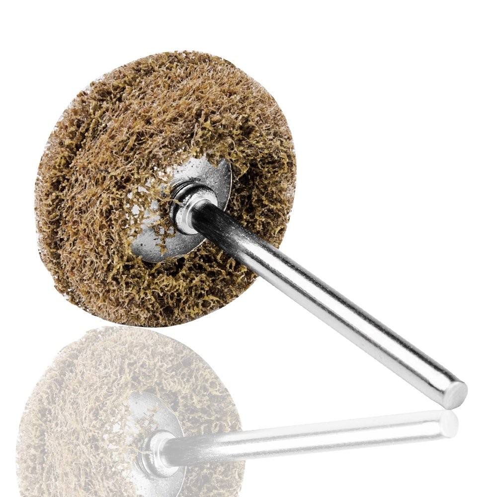 1″ Brown 120 Grit Abrasive Buffing Polishing Wheels Burr, 50 Pack