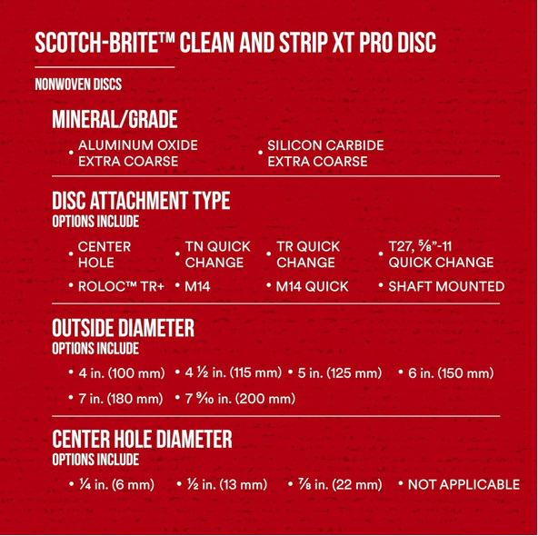 3M Scotch-Brite Clean and Strip XT Pro Disc, XO-DC, SiC Extra Coarse, Free Ship