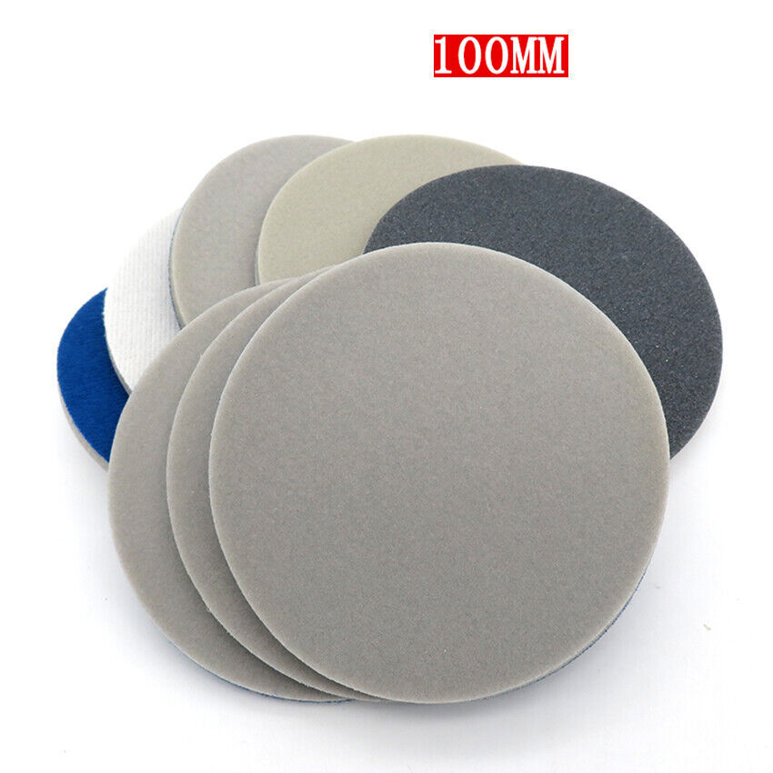 Wet & Dry Sponge Foam Orbital Sandpaper 4″ 5″ 6″ Hook Loop 300-3000 Grit For Car