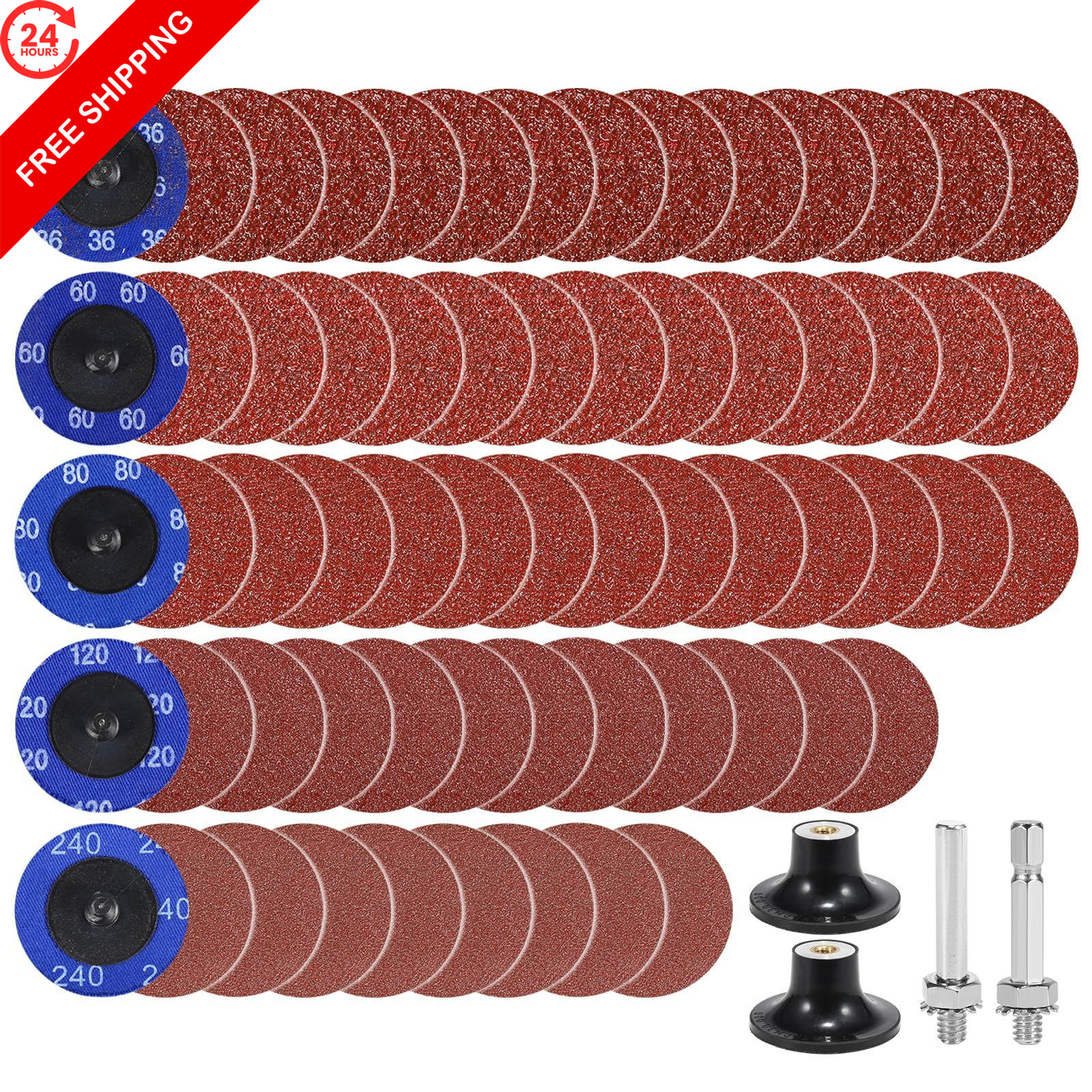 100Pcs 2 Inch Abrasive Cartridge Rolls for Rotary Tool 2 inches