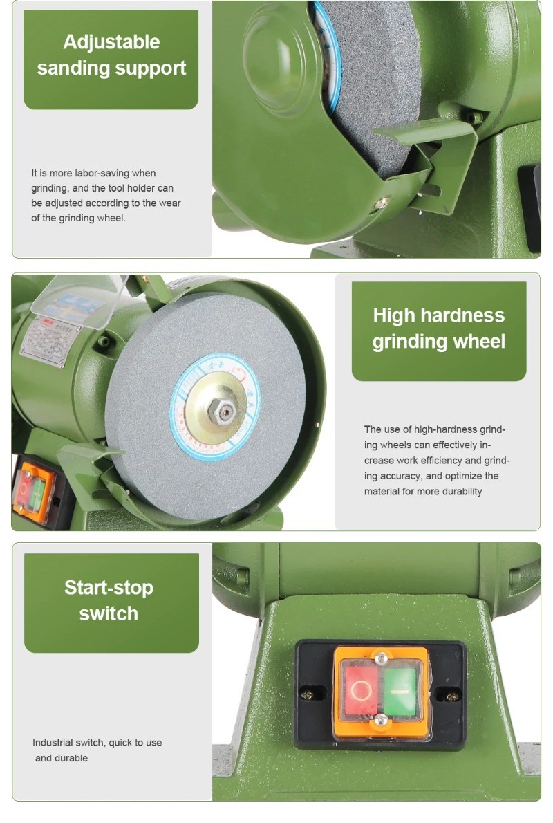 Benchtop Dust Extraction Sander Industrial-Grade Heavy-Duty Tool Grinder