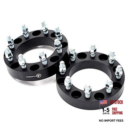 Black Forged 8×6.5 to 8×170 Wheel Adapters 1.5 Inch with 1.5 Inch, Pack of 2