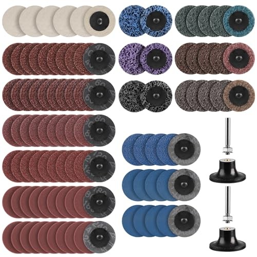 104Pcs Sanding Discs Set, 2 Inch Die Grinder Sanding ZP 2inch hybrid 104Pcs