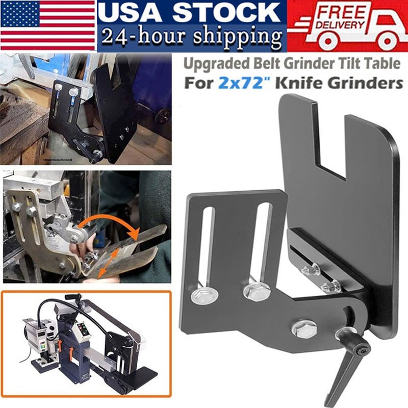 2×72″ Knife Bevel Grinding Jig Tool Rest OBM Belt Grinder Tilt Table Flat Platen