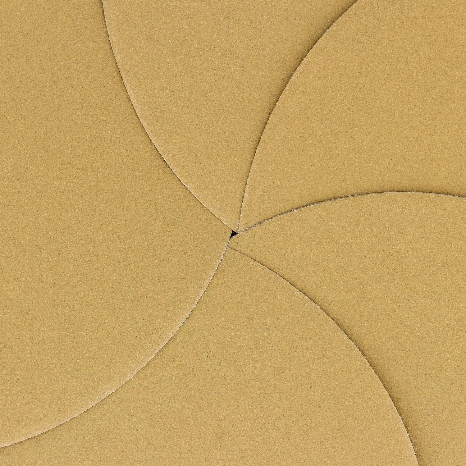 Dura-Gold Premium 400 Grit 6″ Gold Sandpaper Discs, No Hole Pattern 400-Grit
