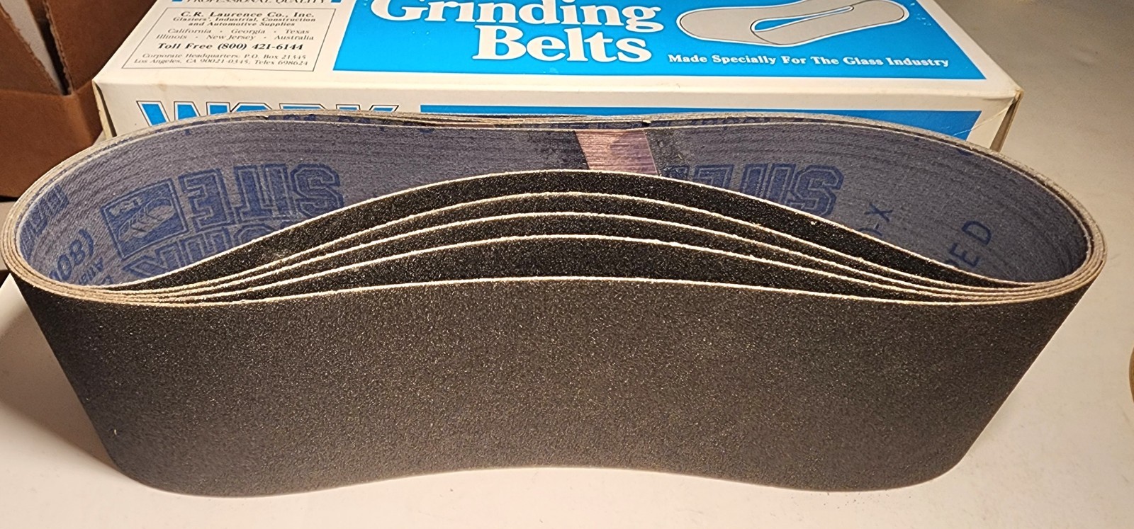 CRL 3″ x 24″ 120X Grit Work Site Glass Grinding Belt – CRL3X24120X – QTY: 5 belt