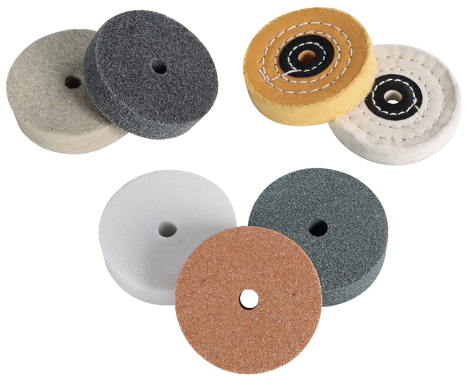 Grinding Wheel Buffing Wheels 7 Set 3 Inch. for Small Grinder Polishing Machine