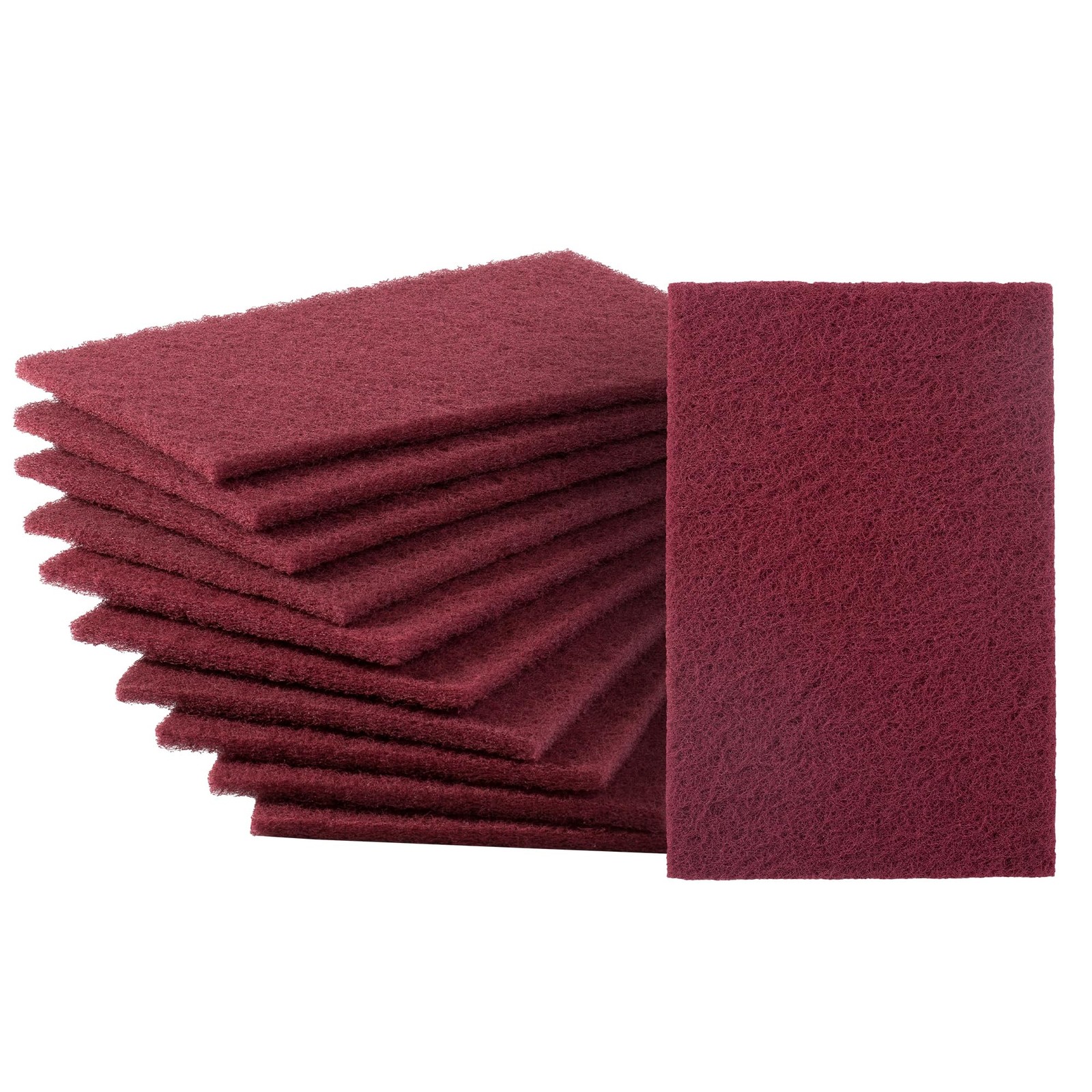 Maroon Scuff Pads 6 x 9 Inch 320 Grit 10PCS for Paint Prep Sanding Cleaning