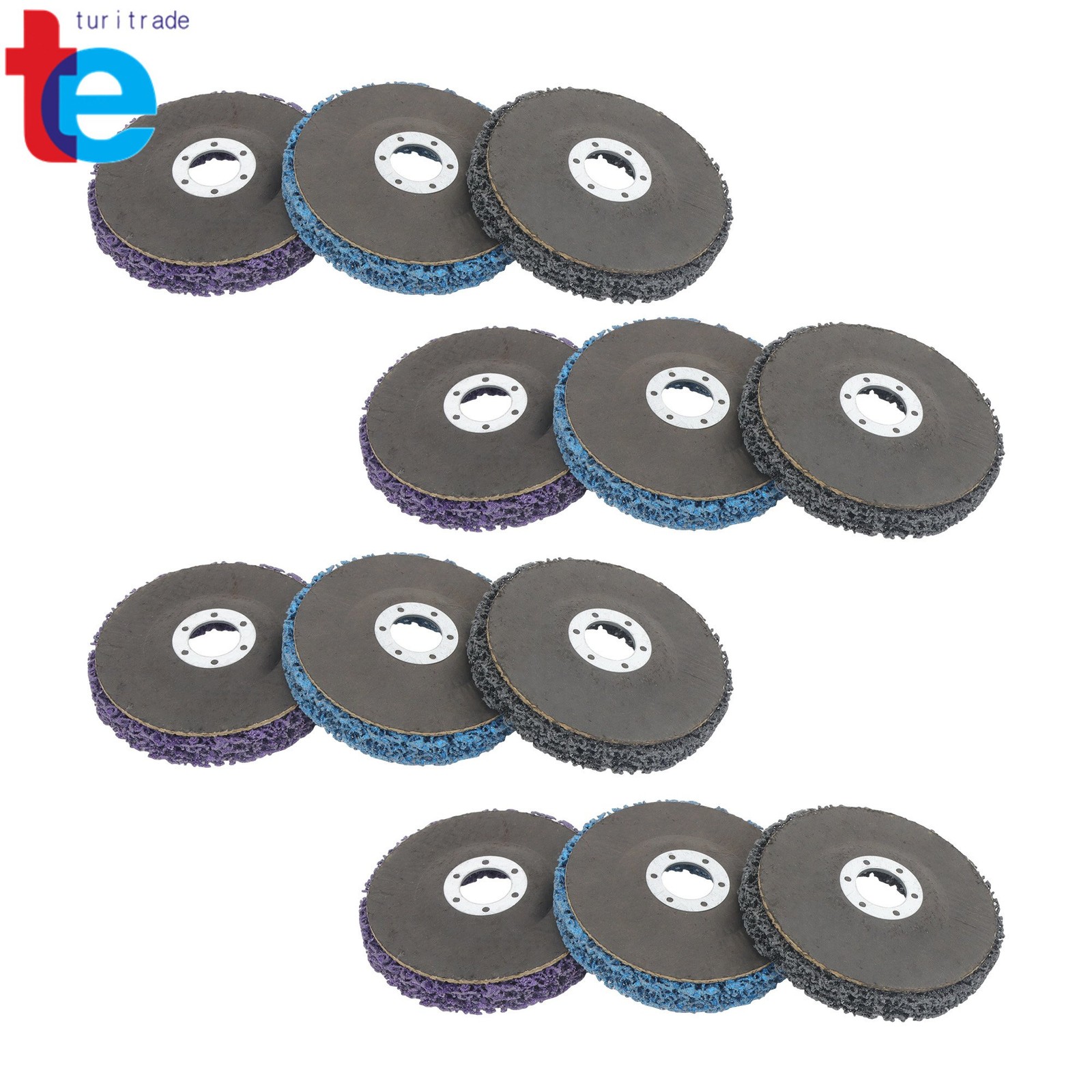 12 Pack: 4-1/2 x 7/8 Inch Diamond Grinding Discs Set 3 Colors for Angle Grinder