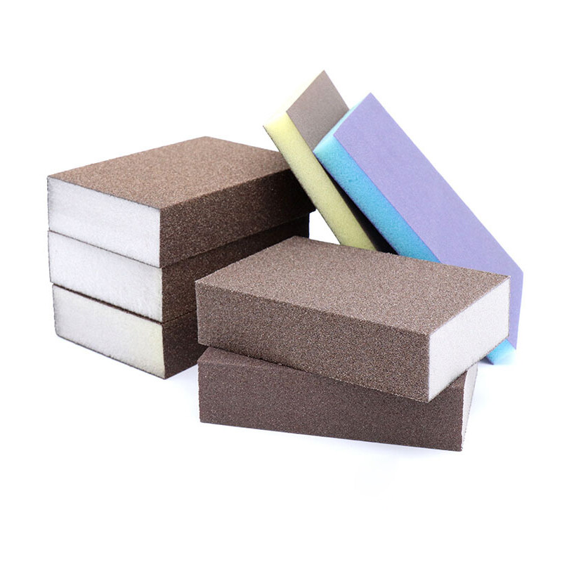 96mm*70mm*24mm Wet and Dry Sponge Sanding Block Polishing Sandpaper 60-600 Grit