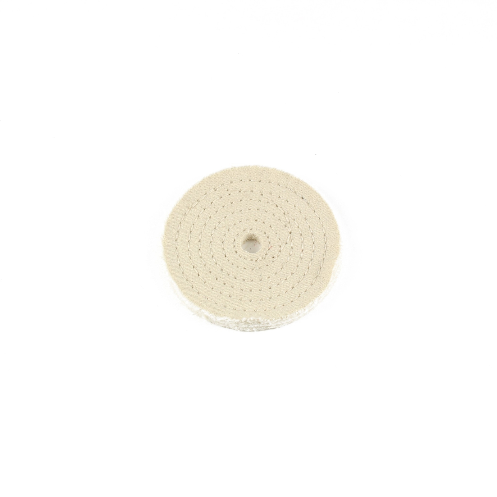 4″ x 1/2″ Arbor Hole – 20 Ply Spiral Sewn Polishing Muslin Cotton Buffing Wheel