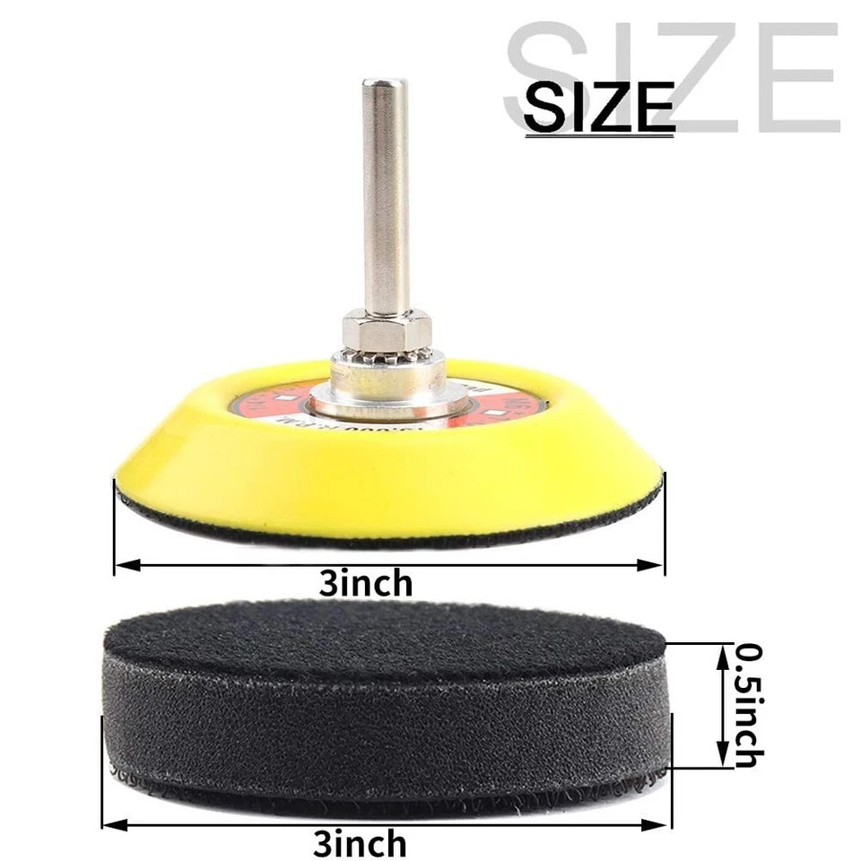 3 Inch (75Mm) Soft Foam Interface Sponge Pad 10 Pack 3″ Hook and Loop Replacemen