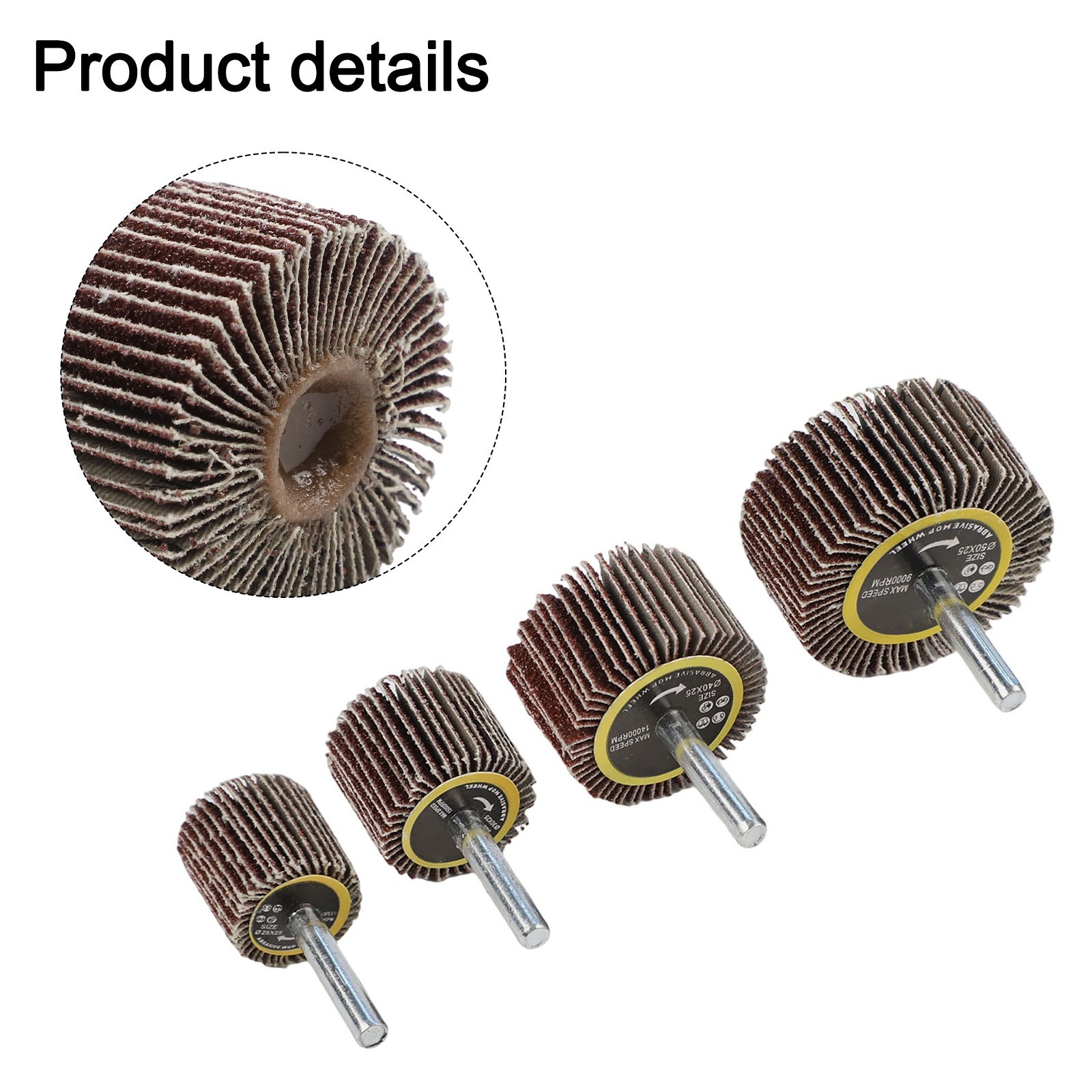 4PCS 25/30/40/50mm 80# Sanding Flap Disc Wheel Polishing Grinding Rotary Tool