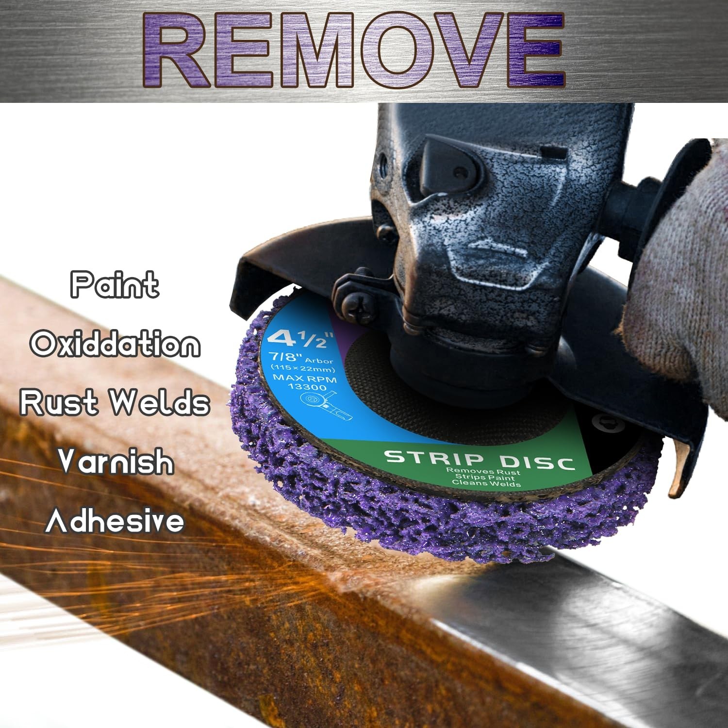 Angle Grinder Stripping Discs – 12 Pack of 4.5 Inch for Efficient Debris Removal