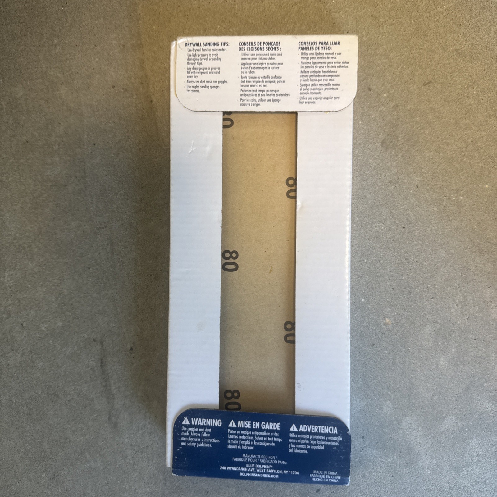 Qty 25 Blue Dolphin 80 Grit Drywall Sanding Sheets 4 3/16″x11″