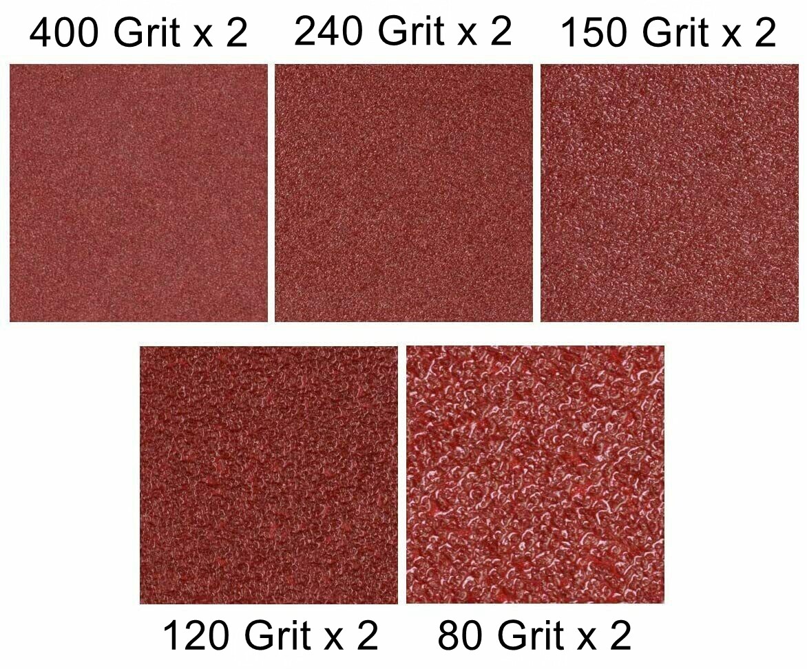 20 PCS 4 x 36 in Aluminum Oxide Sanding Belts 80/120/150/240/400 Grit Sandpaper