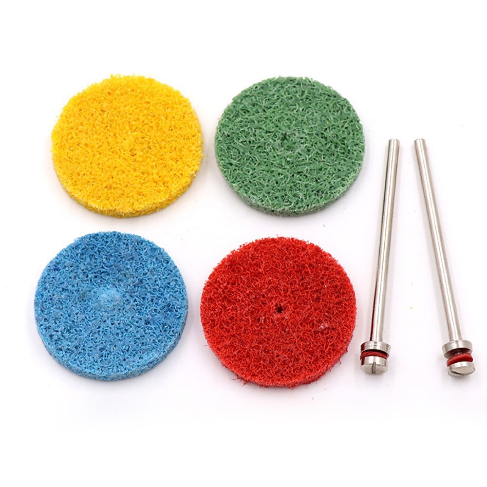 28mm Nylon Fiber Polishing Wheel Abrasive Disc Pads For Rotary Tool 150-600 Grit