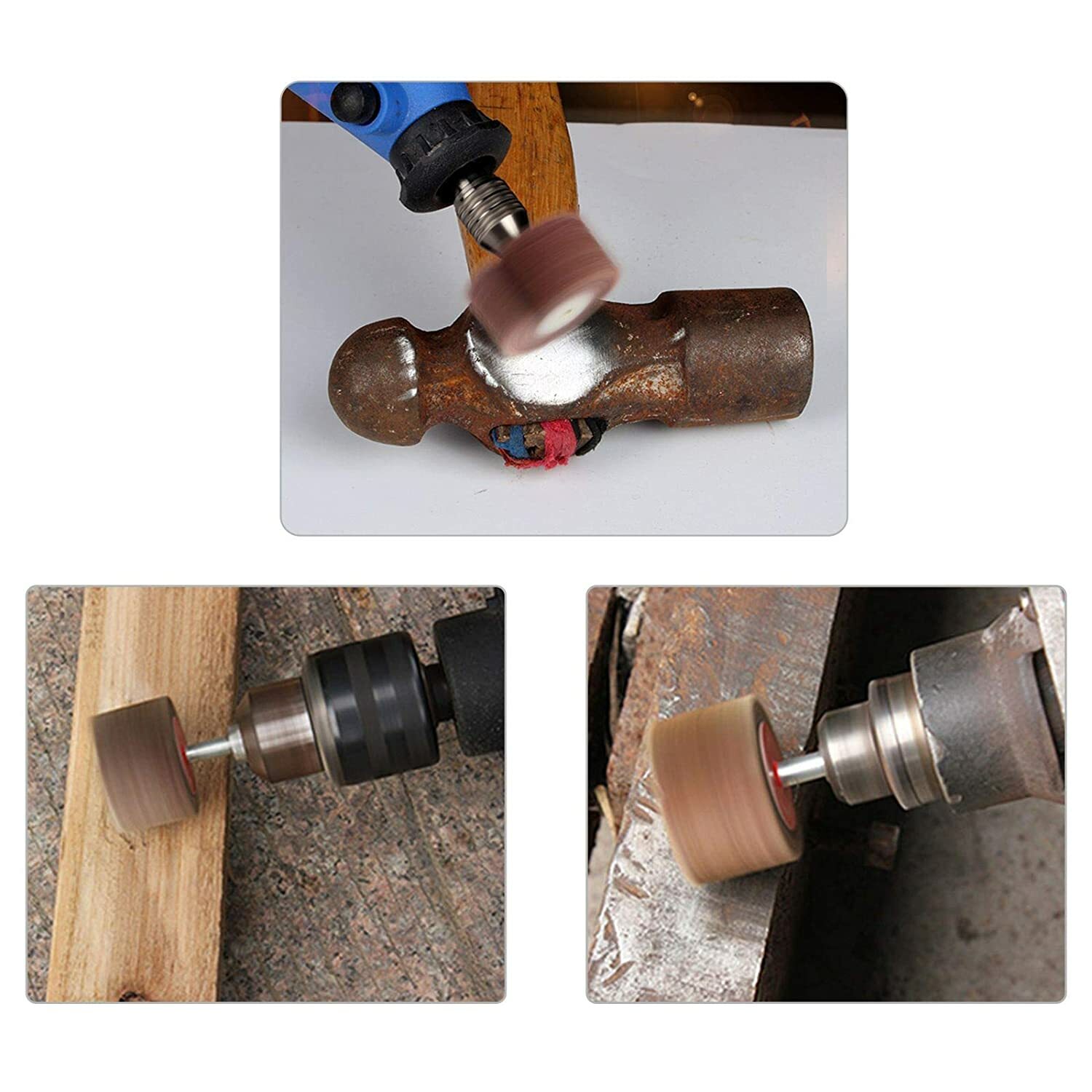 5PCS 2x1x1/4″ Flap Wheel Sander for Drill Flapper Sanding Grinding 40 60 80 Grit