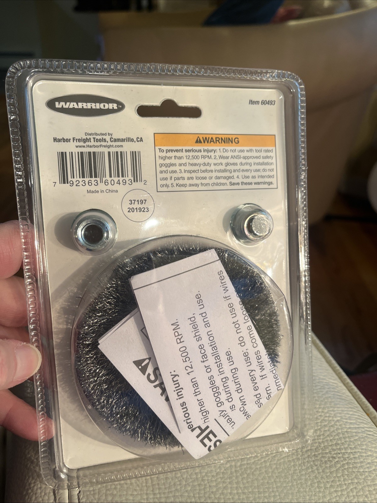 NEW WARRIOR 4” CRIMPED WIRE BEVEL BRUSH SEALED—WELD CLEANING, RUST SCALE REMOVAL