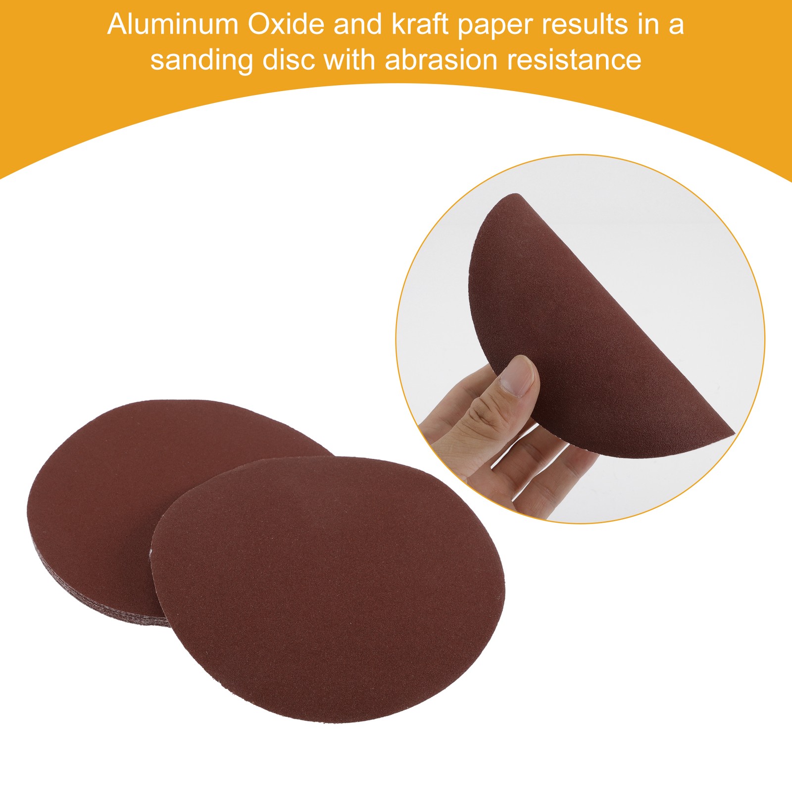 10 Pcs 180Grit Universal Sanding Discs-Round Hook Loop Sandpaper-White Paper Red