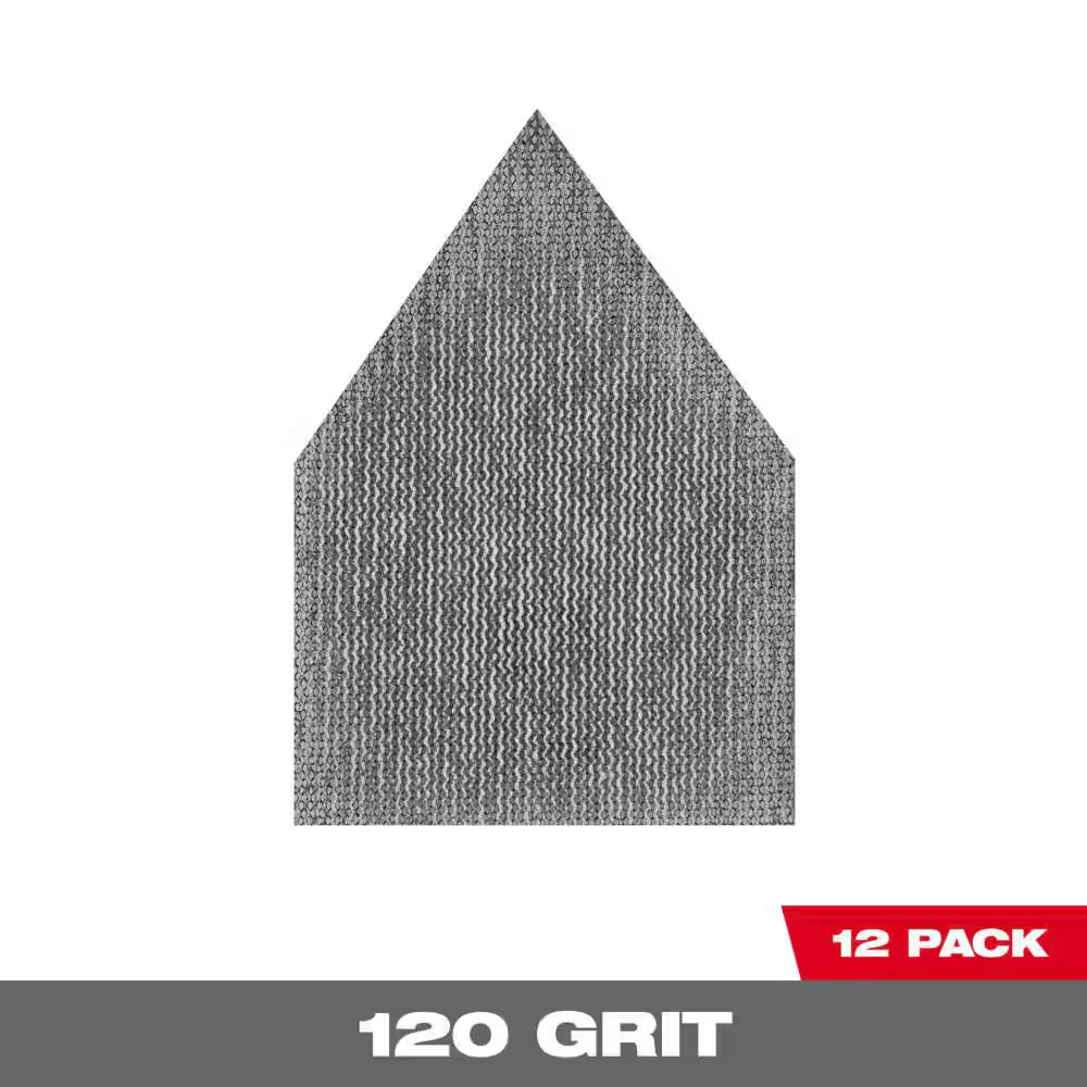 3-3/4 In. 120-Grit Mesh Sanding Sheets (12-Pack) for M12 FUEL Orbital Detail San