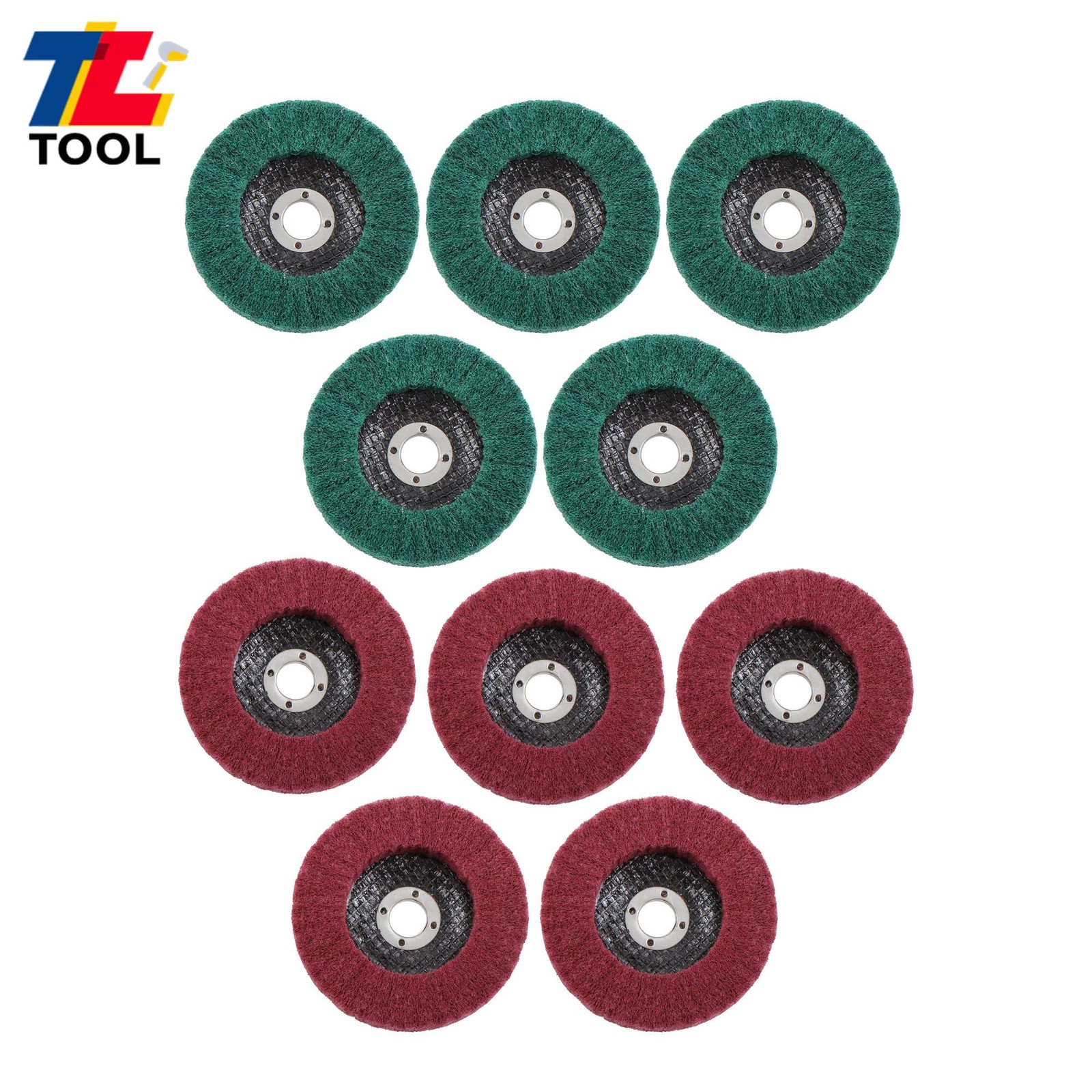 4″ x 5/8″ 180 & 320 Grit Scour Flap Discs for Angle Grinder Pack of 10