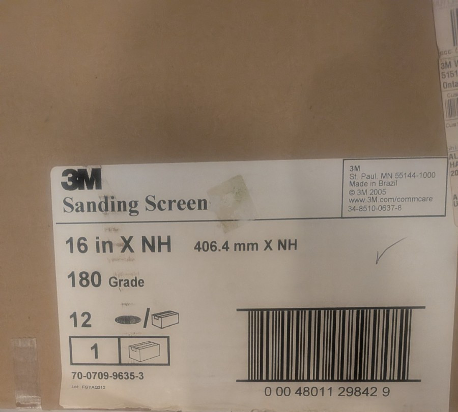 3M Sanding Screens 180 GRT 16″ x NH Round Mesh Screen Discs 12pk